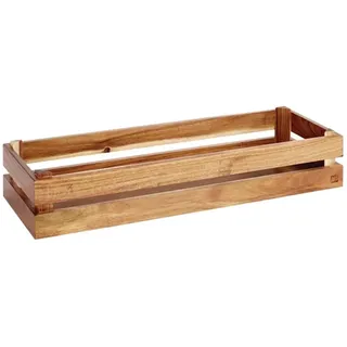 APS Holzbox -SUPERBOX-, 55,5 x 18,5 cm, H: 10,5 cm, Akazienholz, passend zu GN 2/4