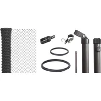 GAH Alberts Maschendrahtzaun Set 1,5 x 15 m anthrazit