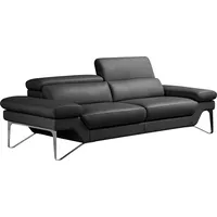 2,5-Sitzer EGOITALIANO "Princess, Designsofa und super bequem, tolle Detailverarbeitung" Sofas Gr. B/H/T: 236cm x 95cm x 108cm, Leder BULL, inkl. verstellbarer Kopfteile, schwarz inkl. verstellbarer Kopfteile