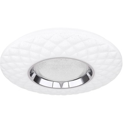 Deckenlampe Deckenleuchte Wohnzimmerlampe Esszimmerlampe, Smart Home Fernbedienung CCT dimmbar Kristalle App- Sprachsteuerung, LED 30W 2200Lm warmweiß-kaltweiß, DxH 49x6,8cm