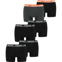 HEAD Herren Boxershort Basic Boxer 4er 6er 8er Multipack in S Schwarz 005 &  Grau / Rot 011