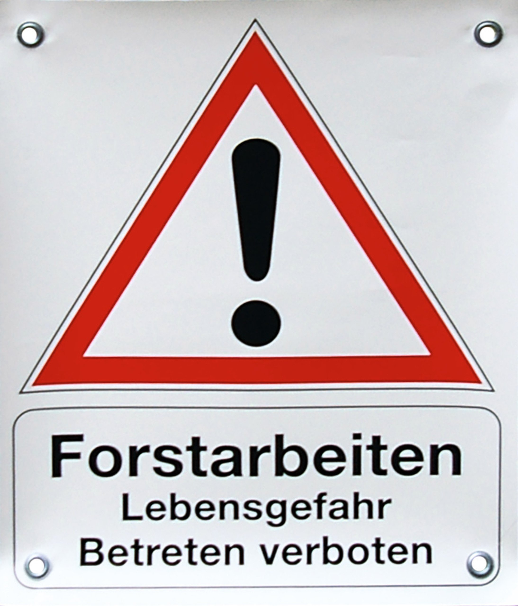 Absperrbanner Achtung Forstarbeiten