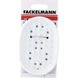 Fackelmann Seifenigel TECNO, Seifenschale aus Kunststoff, Seifenablage mit Abtropflöchern (Farbe: Transparent, Weiß - nicht frei wählbar), Menge: 1 Stück