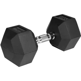 REBEL Hantel Gusseisen Gummiert HEX 20 kg schwarz