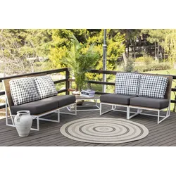 Teppich SURYA "RYE", beige (natur), H:8mm Ø:160cm, Kunstfaser, Teppiche, Teppich In- /Outdoor Boho Jute-Optik, Balkon, Terrasse, Garten, Rund
