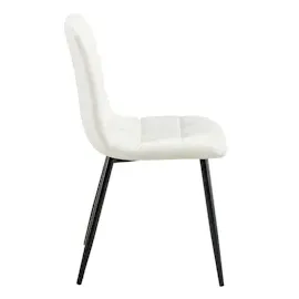 CLP 4er Set Esszimmerstuhl Antibes Kunstleder I Gesteppter Polsterstuhl I Küchenstuhl Mit Bodenschonern