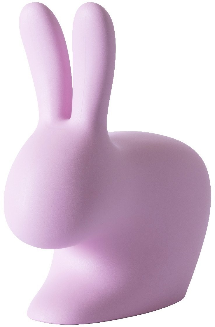 Qeeboo 90001PI Rabbit Chair Baby, Plastik, pink, 45,3 x 26,2 x 52,7 cm