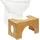 Relaxdays Toilettenhocker, Stuhlgang Unterstützung, WC Hocker Erwachsene, Bambus, kippbar für 2 Höhen, 19,5/25 cm, Natur