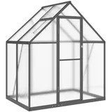 vidaXL Gewächshaus Aluminium Schwarz 1,69 m2