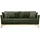 miliboo Skandinavisches Sofa Stoff 3-Sitzer Khaki