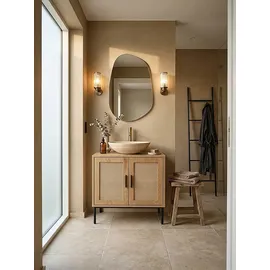 KADIMA DESIGN Waschbeckenunterschrank Eiche-Optik 60 x 60 x 40 cm Braun