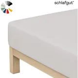 schlafgut Spannbettlaken Jersey 140 x 200 - 160 x 200 cm grau