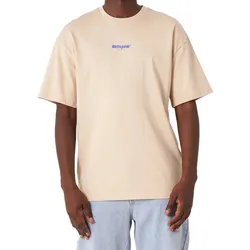 Sixth June Azulejos Herren T-Shirt mit Azulejo-Rücken-Motiv Rundhals-Shirt Kurzarm-Shirt 23981 Beige - S