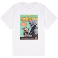 Star Wars - T-Shirt Star Wars Mandalorian Grogu white, Gr.158/164,