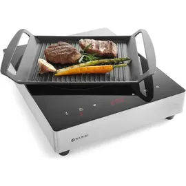HENDI Grillplatte 39 x 26 cm Aluminium schwarz
