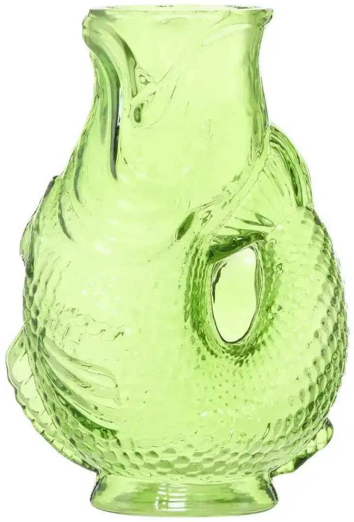 HOME STORY Vase   , grün , Glas , Maße (cm): B: 14 H: 20 T: 8.0