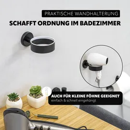 bremermann Haartrocknerhalter Piazza schwarz
