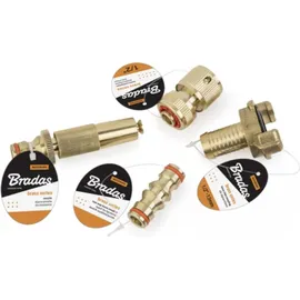 Bradas 3-fach-Verteiler Kugelhahn Messing mehrfarbig