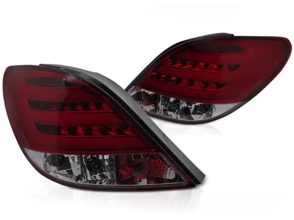 LED Lightbar Rückleuchten für Peugeot 207 Bj. 06-09 Rot/Smoke