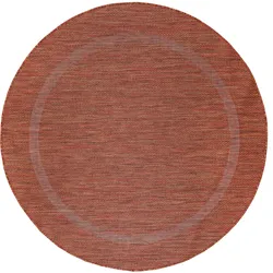 Outdoorteppich AYYILDIZ TEPPICHE "RELAX 4311", braun (kupferfarben), H:5mm Ø:200cm, Polypropylen, Teppiche, Pflegeleicht / Strapazierfähig / In- und Outdoor geeignet