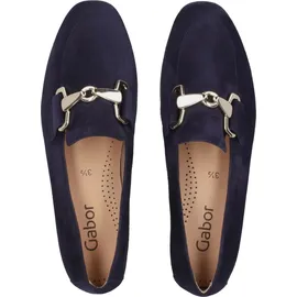 Gabor Slipper & Mokassin 5.211, Rauleder, Blau, Damen - Blau - 43