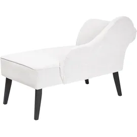 Beliani Chaiselongue Biarritz Polyester 118 x 77 x 60 cm Weiß/Schwarz