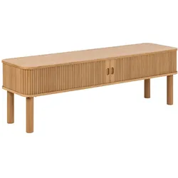 Ebuy24 Langley TV Tisch 2 Schiebetüren Eiche dekor.