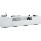 Vladon Mogan Lowboard 181 x 39 x 35 cm Weiß matt MDF/Spanplatte