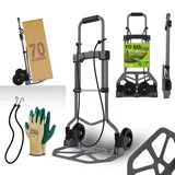Tronitechnik TroniTechnik® Sackkarre SK-02 Handkarre klappbar, Transportkarre bis 60kg, Klappwagen aus Metall - Transportwagen