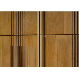 MASSIVMOEBEL24.DE Highboard Mango 110x40x150 hellbraun geölt MIAMI #115