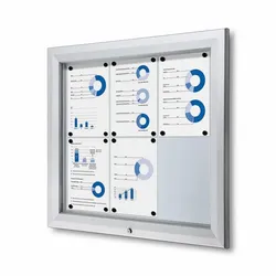 Schaukasten Aluminium außen 6 x DIN A4 B1-zertifiziert