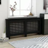 vidaXL Heizkörperverkleidung Schwarz 172x19x81,5 cm MDF
