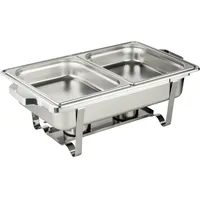 Morleos Speisewärmer Chafing Dish Basic Set | 2x 1/2