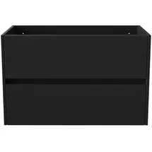Belvit Waschbeckenunterschrank Drava 2 Schubladen 80 x 50 x 45 cm Schwarz