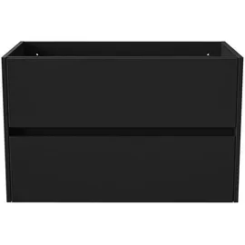 Belvit Waschbeckenunterschrank Drava 2 Schubladen 80 x 50 x 45 cm Schwarz