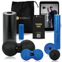 BOZEERA | Faszienball Set, Faszienrollen Set | 3X Faszienrolle