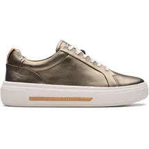 CLARKS Damen Hollyhock Walk Sneaker, metallisch, 38.5 EU