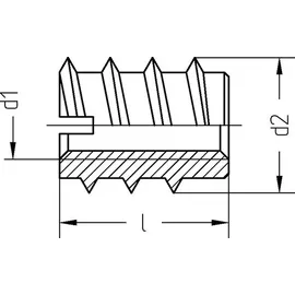 Dresselhaus Dresselhaus, Einschraubmutter m.Schlitz