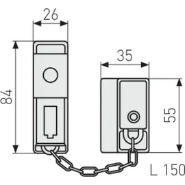 ABUS SK79 Türkette Silber