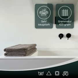 ZOLLNER Handtuchset 50 x 100 cm braun 4-tlg.