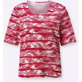 Casual Looks WITT WEIDEN Shirt in rot-weiß-bedruckt | Gr.: 50
