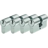 ABUS Profilzylinder-Set, 5 Schl. E20NP Set 4 Stk.) gl. B/SB