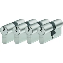 ABUS Profilzylinder-Set, 5 Schl. E20NP Set 4 Stk.) gl. B/SB