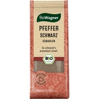 BioWagner - Bio Pfeffer schwarz gemahlen | ideal für dunkles Fleisch, Reis- und Gemüsegerichte | naturbelassene Bio-Zutaten | recyclebare Verpackung | 50 g