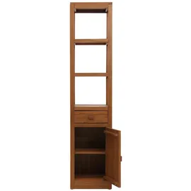 Mendler Teak-Regal HWC-M86, Badschrank Badregal Badezimmer, hochwertiges B-Grade-Teak (Kernholz, 20-30 Jahre), 180x40cm