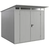 Hörmann Metall-Gerätehaus Berry Classic mit Pultdach Typ 2, 248 x 283 cm,weißaluminium,7 m2