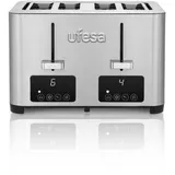 Ufesa Quartet Delux 4 Scheiben, 2 digitale LCD-Bildschirme, 1500 W, 4 breiter Schlitze, 7 Bräunungstufe