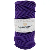 Baumwollkordel 3mm 100m, 46 Farben, Häkelkordel, Geflochten Baumwollkordel 3mm, Makramee Kordel, Makramee Garn, Premium Garn, Makramee Seil (Pflaume)