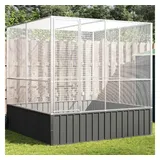 vidaXL Voliere Silbern 211x207x212 cm Stahl