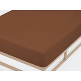 Castell - Markenbettwäsche Spannbettlaken Jersey 140 x 200 - 160 x 200 cm chocolate